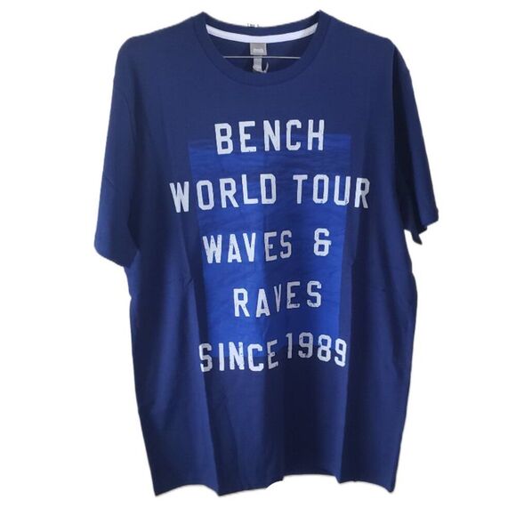 Brand New BENCH World Tour T-Shirt Navy Blue Small - Picture 1 of 3